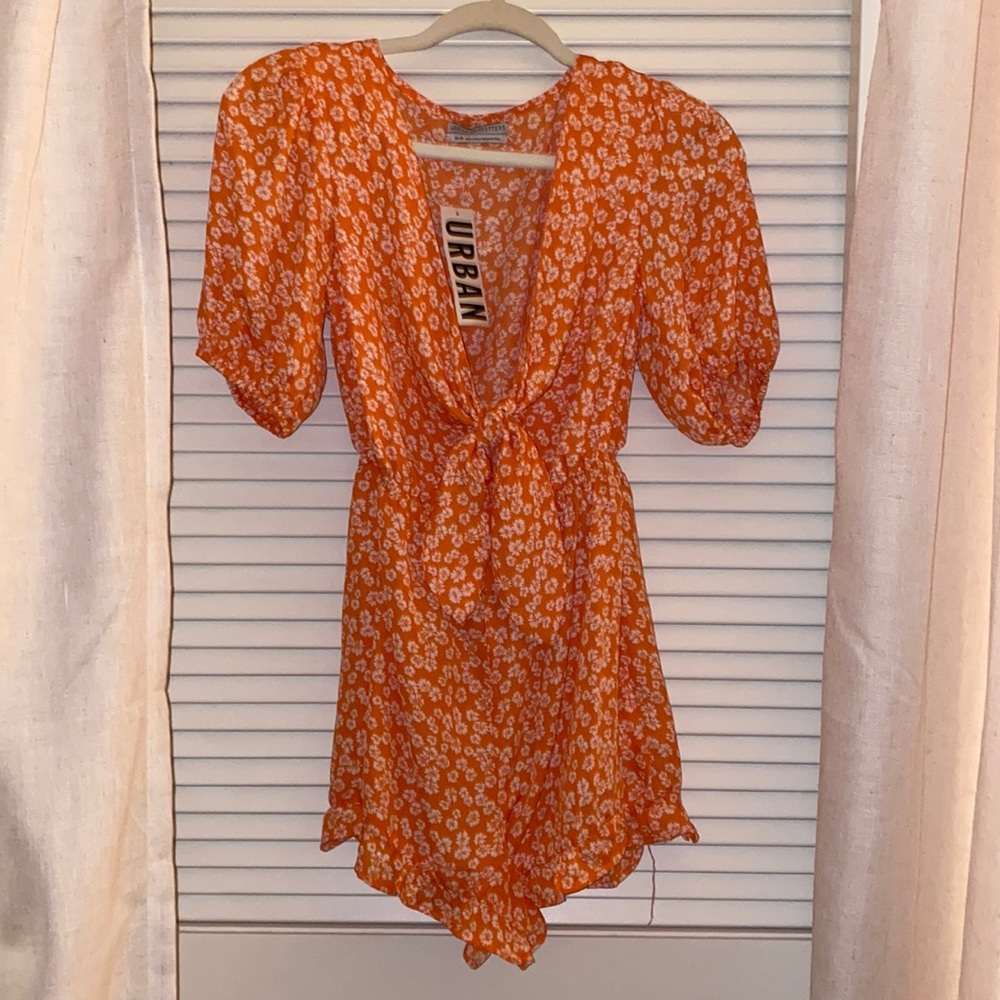 NWT Urban Outfitters front tie romper